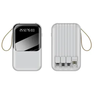 Today Only Hot Pick Gift Ideas Galore 10000Mah Powerbank With 4 Detachable Cable