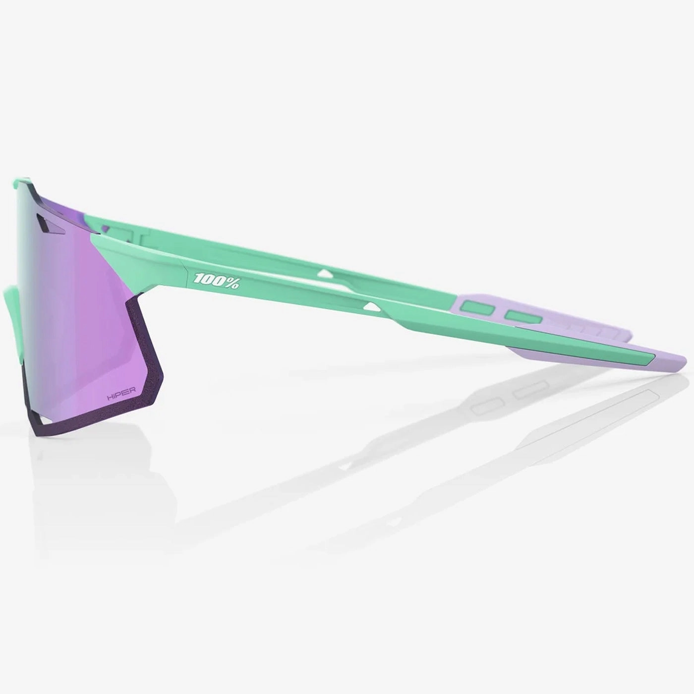 100% Hypercraft sunglasses - Soft Tact Mint HiPER Lavander Mirror