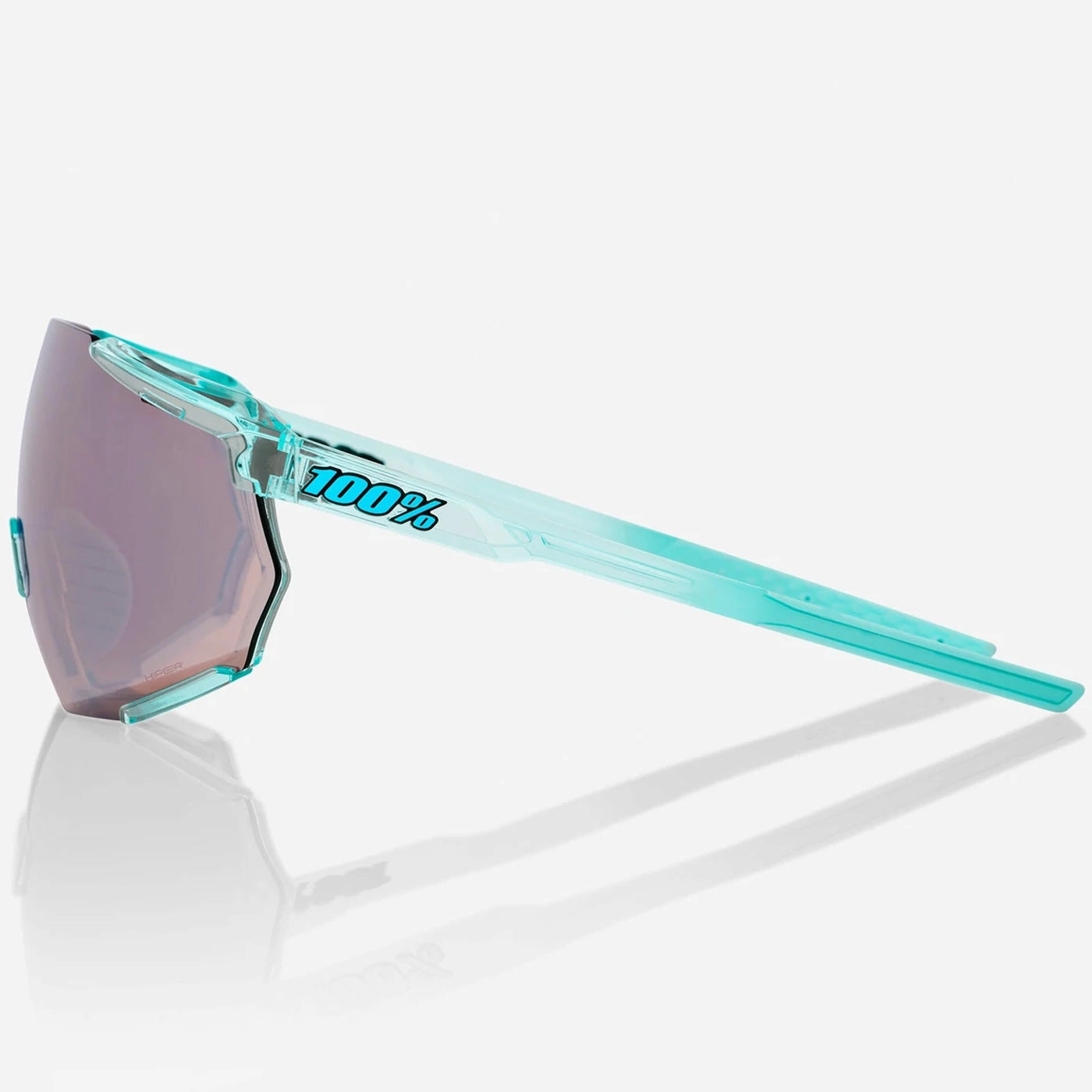 100% Racetrap 3.0 glasses - Polished Translucent Mint HiPER Silver