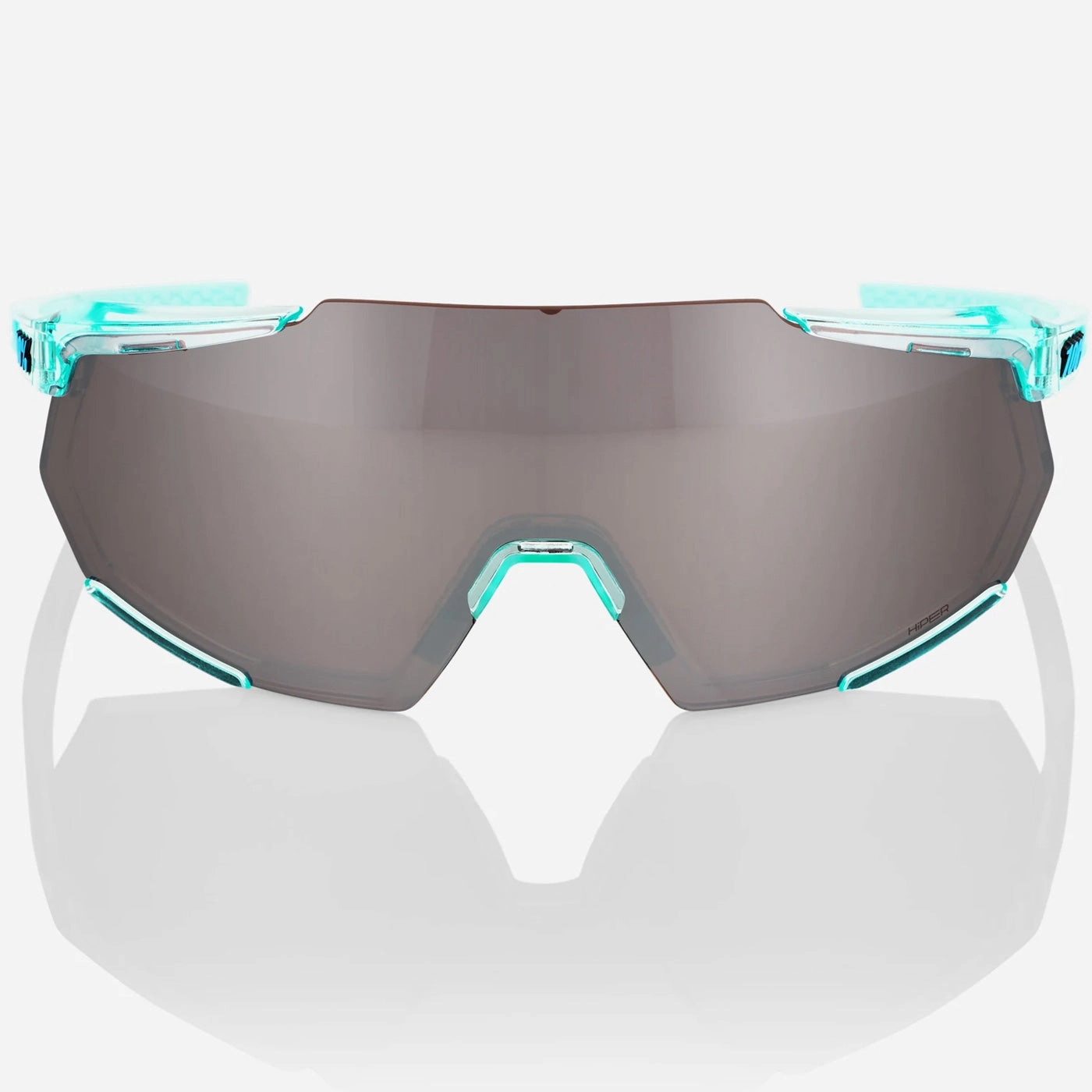 100% Racetrap 3.0 glasses - Polished Translucent Mint HiPER Silver