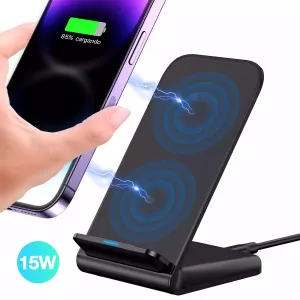 Special Offer Inside 1Hora Gar157 15W Wireless Charger Stand Black