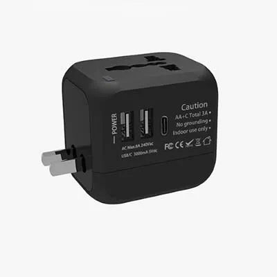 Weekend Flash Offer Exclusive Online Discount 3 In 1 Universal Travel Adaptor With Type C