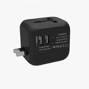 Weekend Flash Offer Exclusive Online Discount 3 In 1 Universal Travel Adaptor With Type C