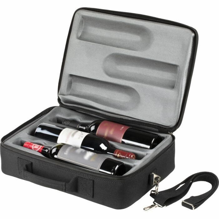 New Arrival Discount Flash Offer Today 3-Bottle Wine Carrier