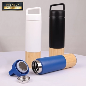 600Ml Bamboo And Stainless Steel Flask Save Big Online Clearance Event Today