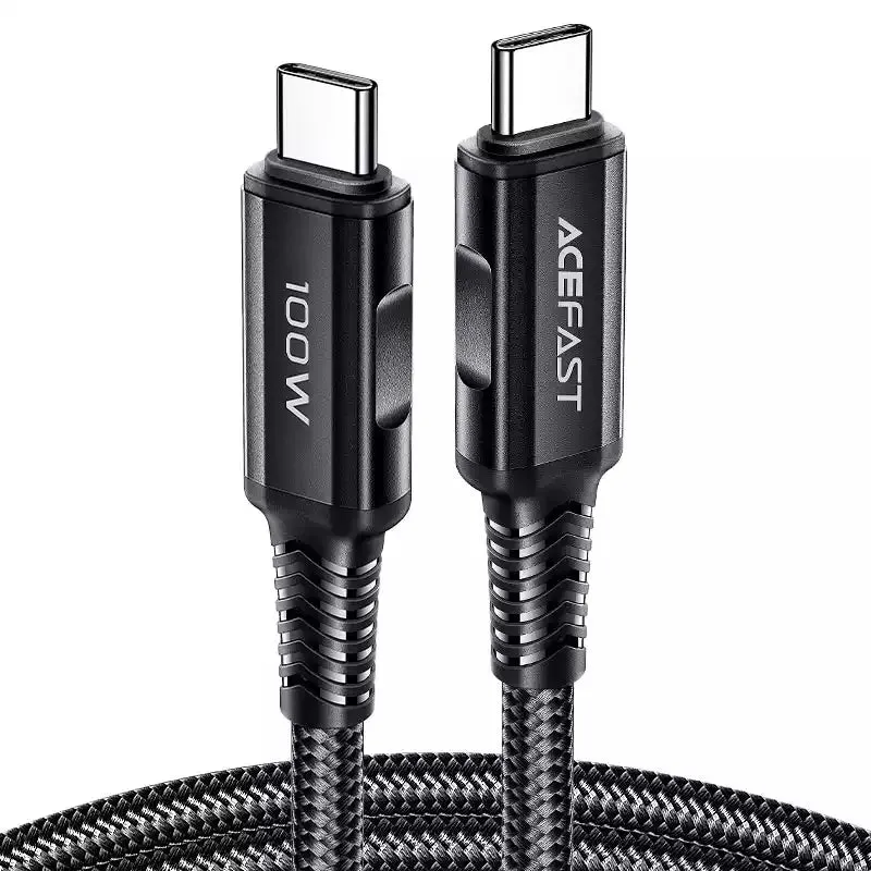 Exclusive Holiday Deal Todays Steal Acefast C4-03 Usb-C To Usb-C 100W Charging Data Cable Black