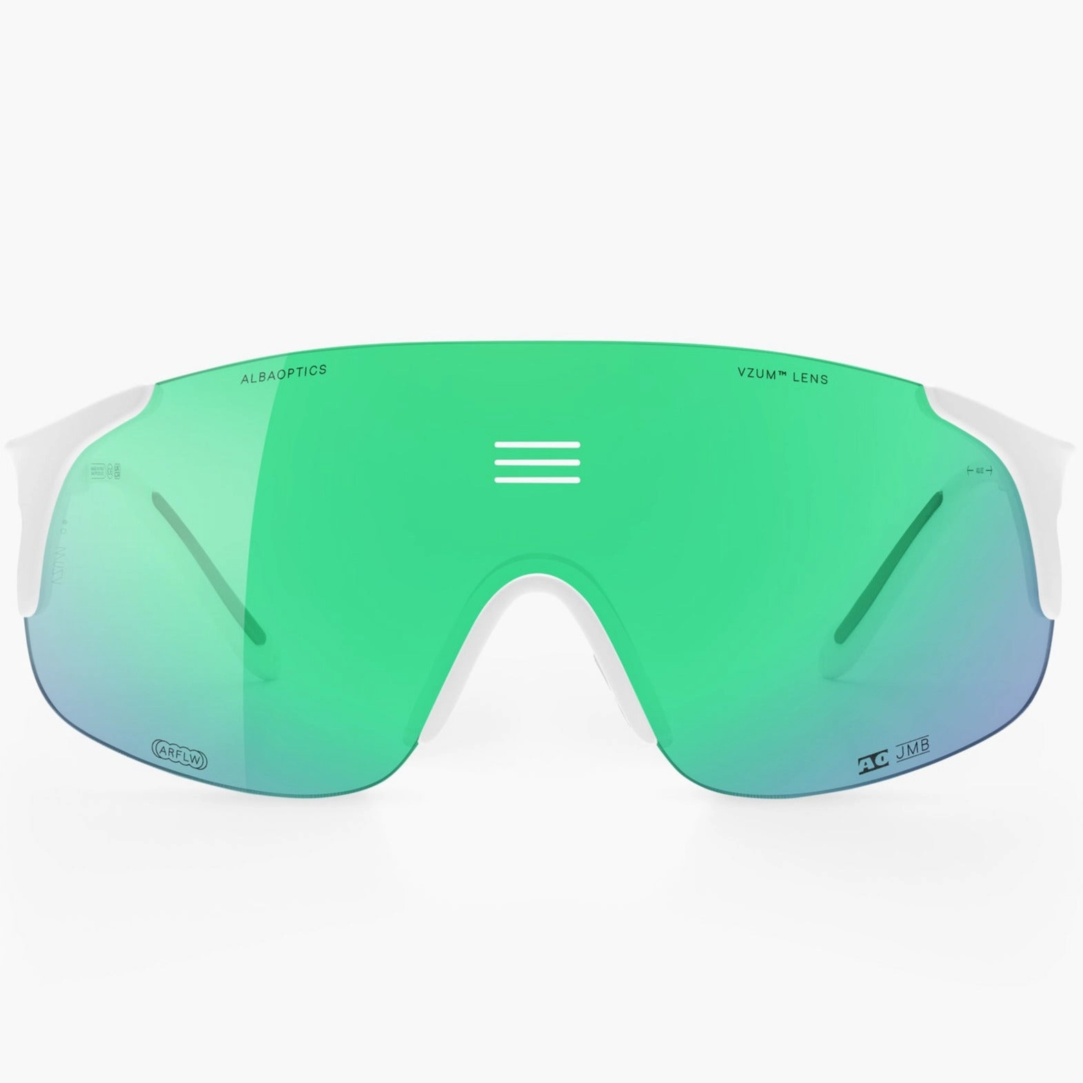 Alba Optics Jumbo sunglasses - White Vzum F-lens Beetle