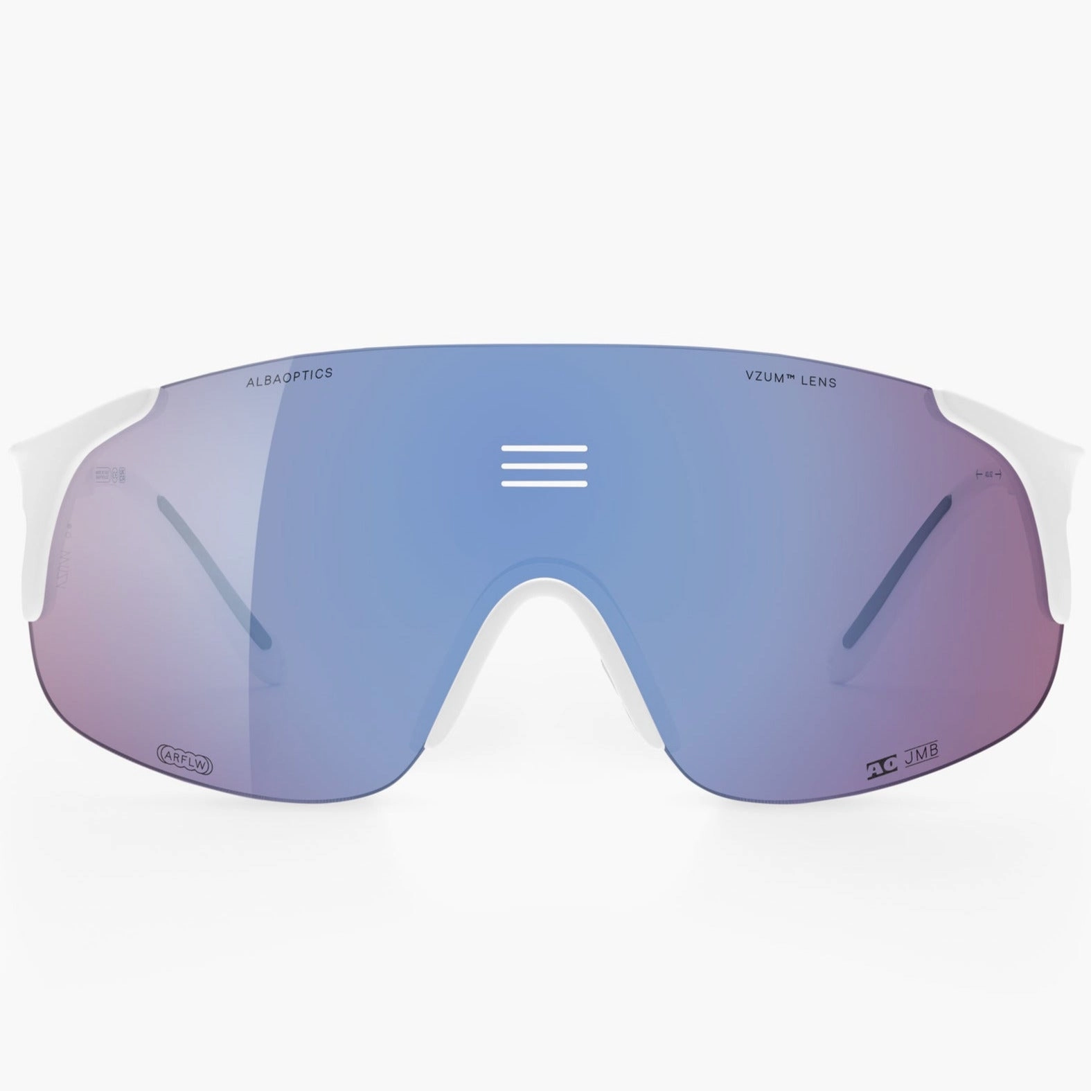 Alba Optics Jumbo sunglasses - White Vzum F-lens Flamingo