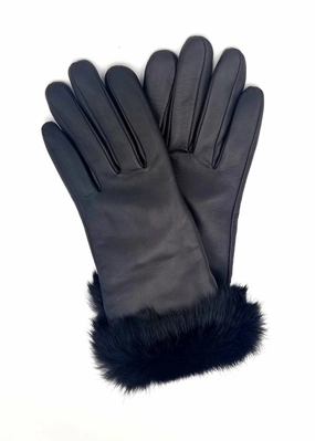 Special Surprise Sale Albee Ladies Leather Fur Trimmed Gloves