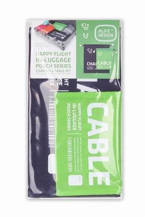 MustHave Items Alife Design Hf Inluggage Pouch - Charger & Cable (Voilet & Green)