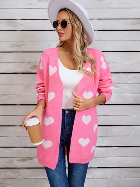 Today Only Steal Save Big Online Angel Wings Heart Open Front Long Sleeve Cardigan