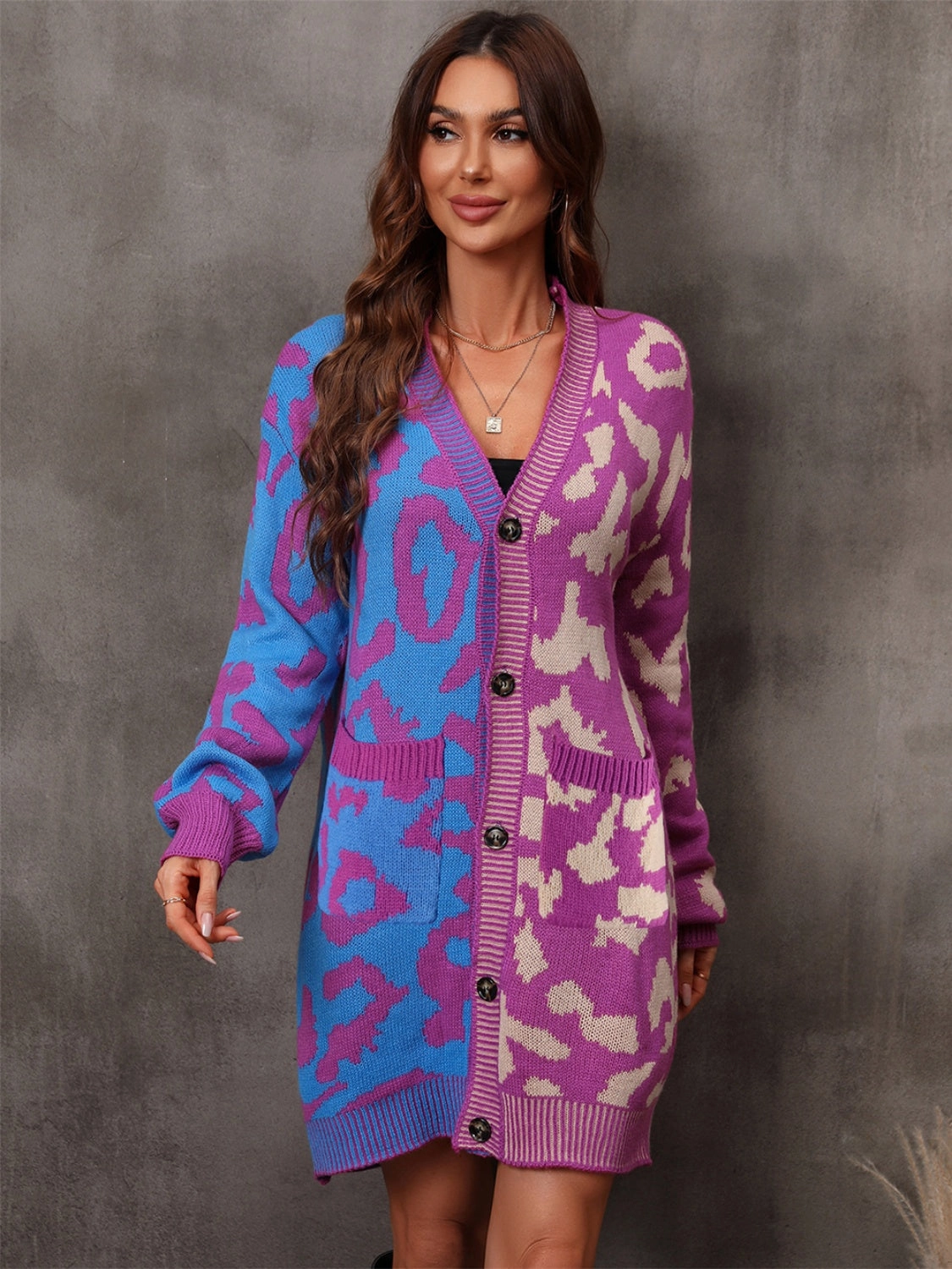 Angel Wings Leopard Button Down Longline Cardigan Dont Wait Save Today Limited Edition Offer