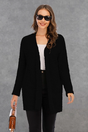 Special Surprise Sale Angel Wings Pocketed Open Front Long Sleeve Cardigan