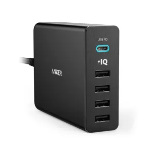 Anker A2053J11 Powerport  5 60W With Usb Power Delivery - Black Trending Savings Now