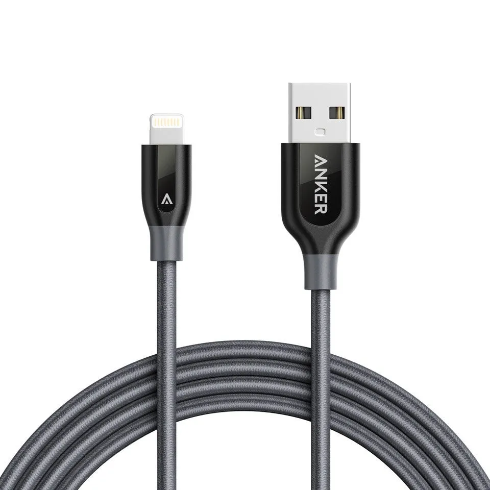 Shop Grab Now Shop Smart Deals Anker A8122Ha2 Powerline  Lightning Cable 6Ft - Gray