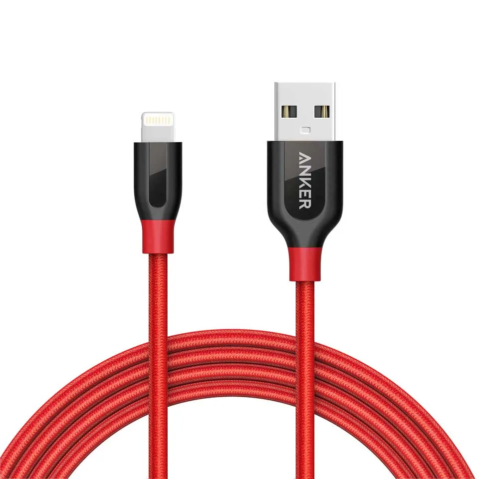Anker Powerline  Lightning Cable 6Ft - Red Shop Smart Save Grab It Fast