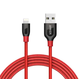Anker Powerline  Lightning Cable 6Ft - Red Shop Smart Save Grab It Fast