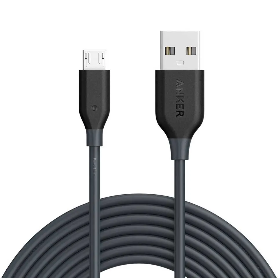 Anker Powerline Micro Cable 10Ft - Gray Biggest Savings Now Deal of the Day