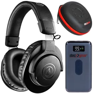 Audio-Technica M20X Bluetooth Wireless Professional Monitor Headphones With Case And Power Bank Clearance Blowout