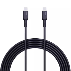 Aukey Cb-Scc242 Circlet Blink 240W Silicone Usb-C To Usb-C Cable 1.8M Black Grab Save Today