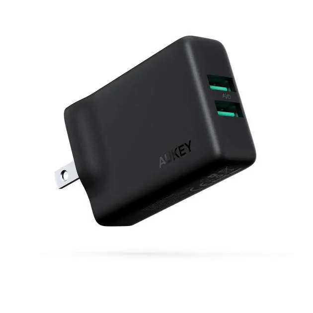 Aukey Dual-Port Usb Wall Charger With Gan Power Tech MustShop Sale Dont Miss Big Savings