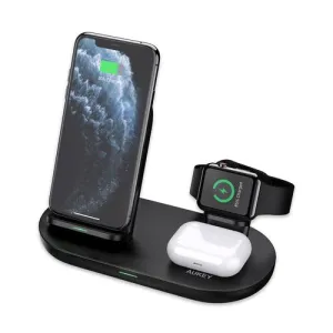 Flash Offer Today Aukey Lc-A3 3 In 1 Aircore Wireless Charging Station Stand Charging Dock