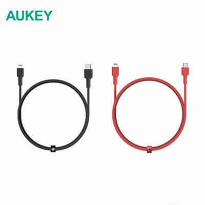Aukey Cb-Cl2 Usb C To Lightning Cable Nylon Braided 2M Dont Miss Hot Deals