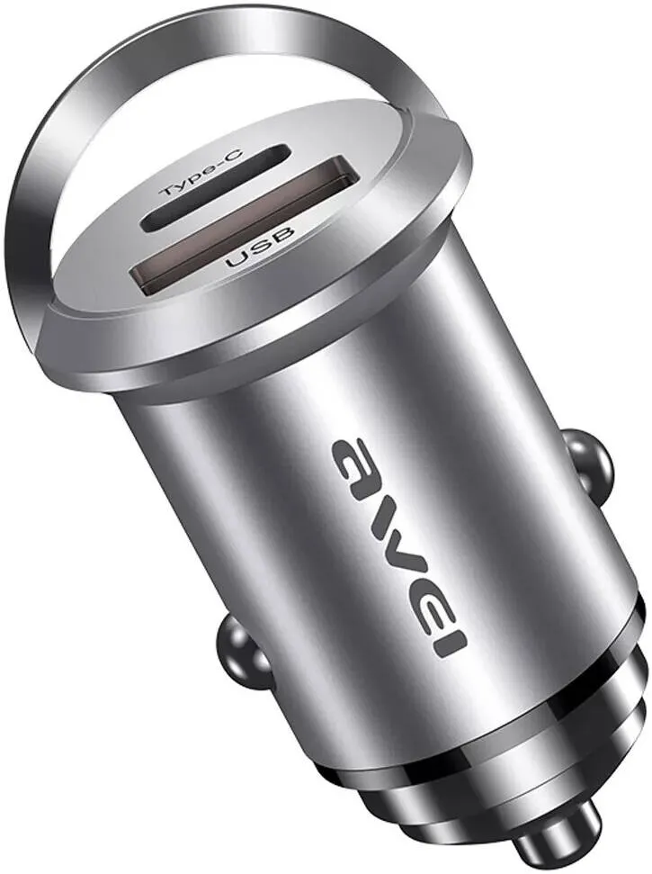 Awei C-708 Pd 45W Usb   Type-C / Usb-C Mini Car Charger Daily Clearance Deal