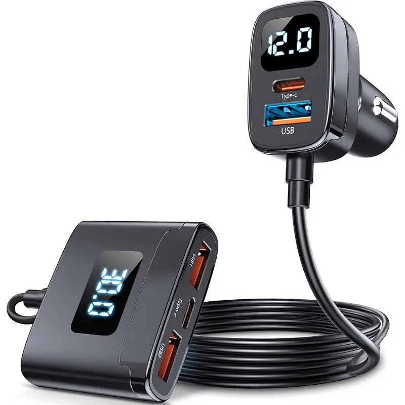 Awei C-853 Dual Usb And Type-C Port Car Charger 1.5M Trendy Picks Today