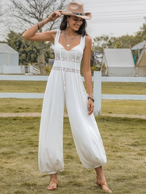Hot Price Drop Shop the Savings Now Backless Wide Strap Wide Leg Jumpsuit