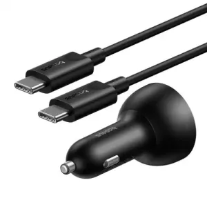 Baseus 152.5W Multi-Port Fast Charge C C U Car Charger Cluster Black With Baseus Xiaobai Series Fast Charging Cable Type-C To Type-C 100W Shop the Savings Hot Discount Deal