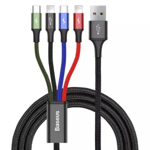 Baseus 4 In 1 Micro Usb Type-C 2X Lightning Data Cable 1.2M Dont Miss These Savings
