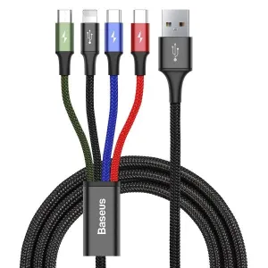 Baseus 4 In 1 Usb To Lightning Dual Type C And Micro Charging Cable Todays Special Savings Shop Save Big