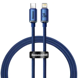 Online Deal Frenzy Baseus Crystal Shine Series Fast Charging Data Cable Type-C To Iphone 20W 1.2M Blue