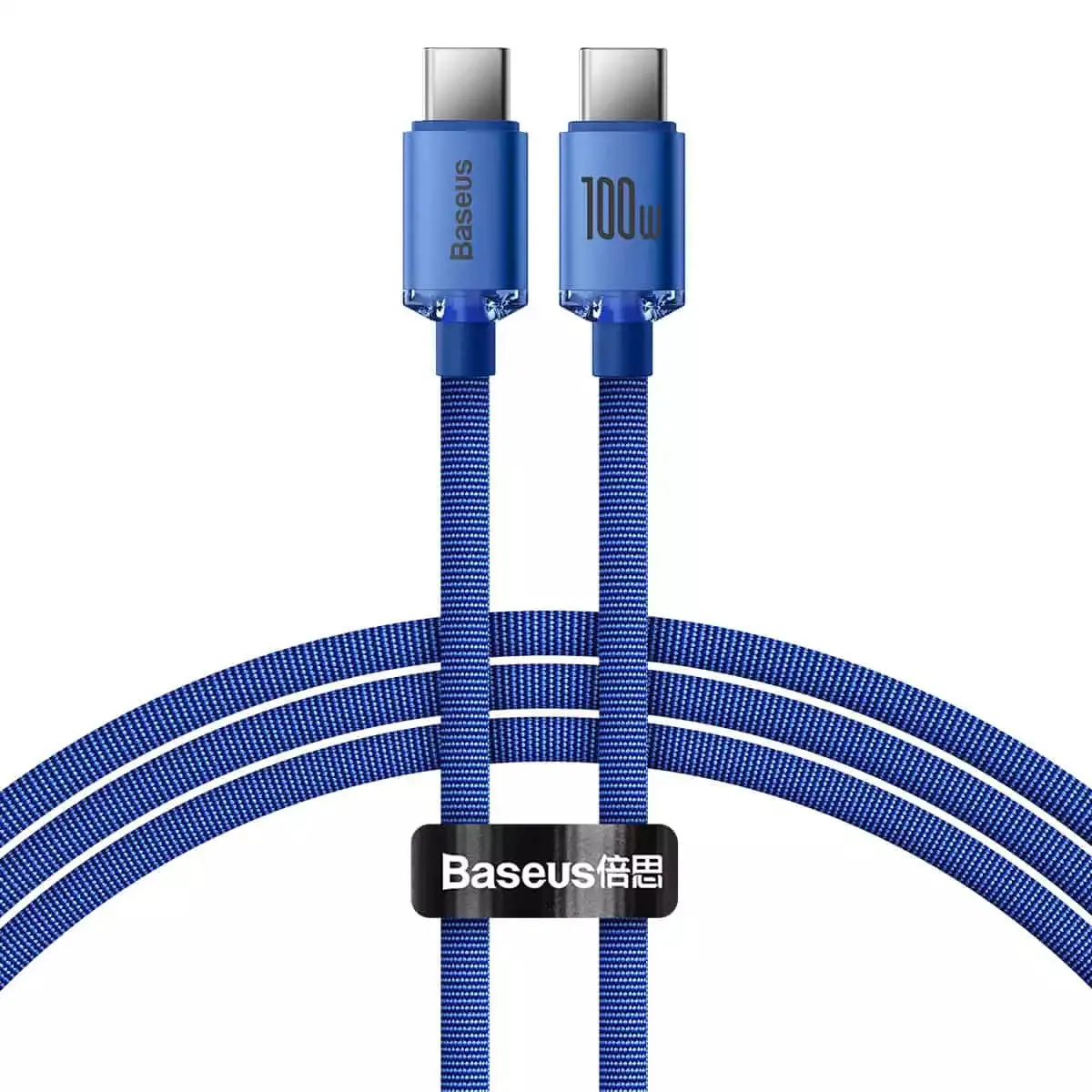 Instant Discount Save Big Online Baseus Crystal Shine Series Fast Charging Data Cable Type-C To Type-C 100W 1.2M Blue