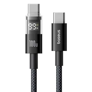 Baseus Display 2 100W Type-C To Type-C Fast Charging Data Cable Cosmic Black 1M Special Price Today
