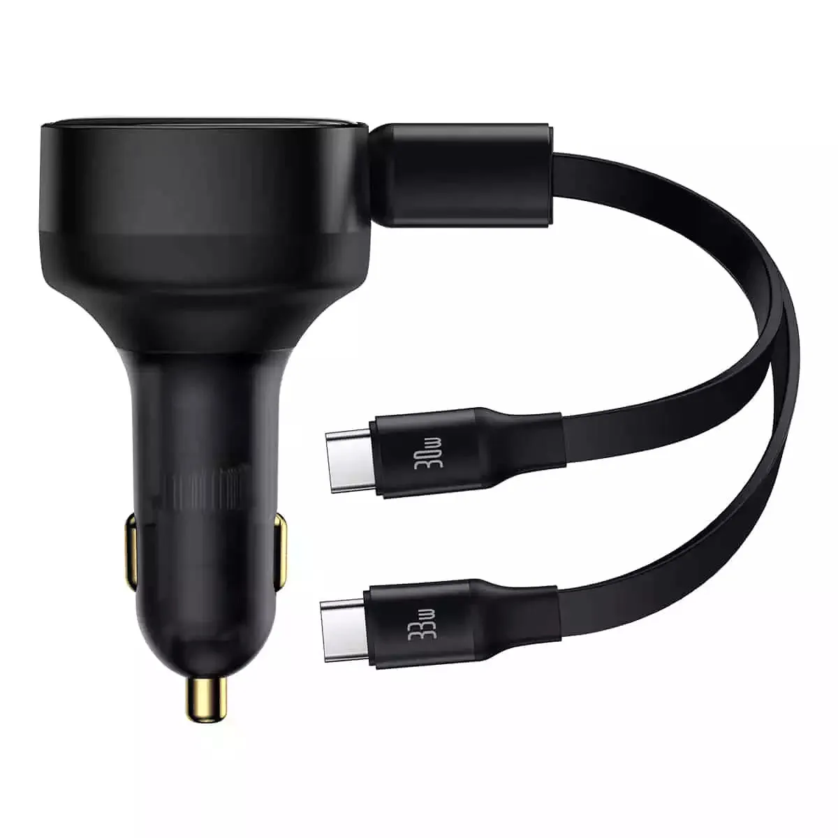 Baseus Enjoyment Retractable 2-In-1 Car Charger C C 33W Todays Hot Savings Price Drop Frenzy