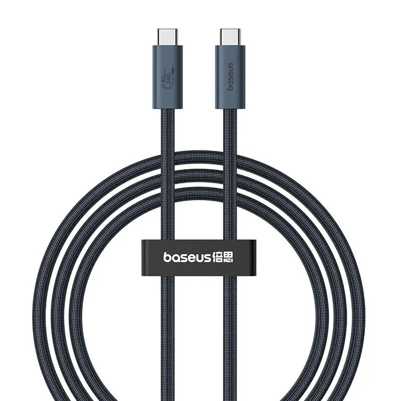 Weekend Flash Offer Baseus Flash Series 2 Usb4 Full Featured Data Cable Type-C To Type-C 240W 1M Cluster Black