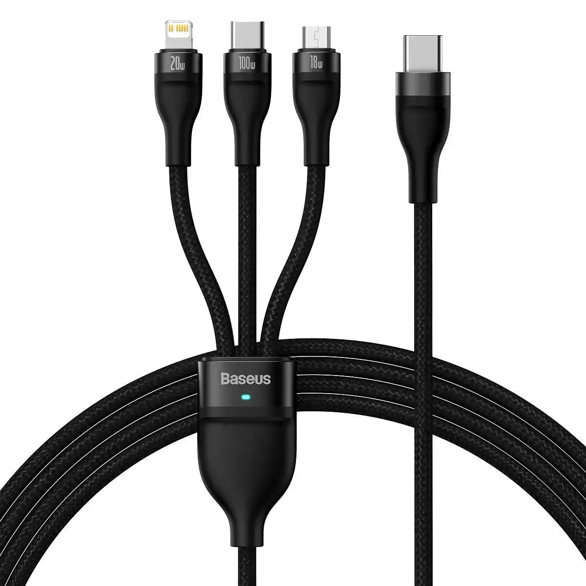 Baseus Flash Series  One-For-Three Charging Cable Type-C To M L C 100W 1.5M Black Shop Hot Picks Limited Offer Alert
