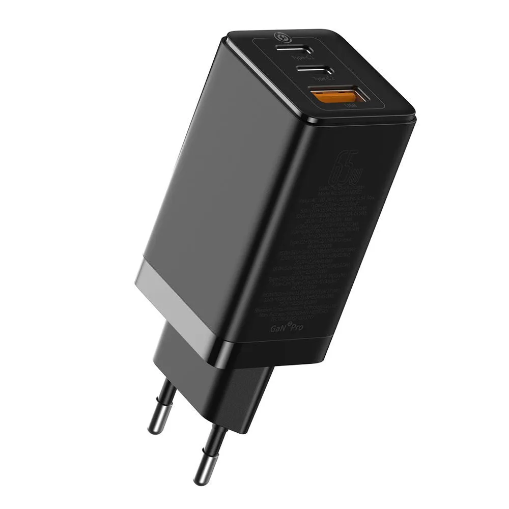Best Seller Deal Special Offer Inside Baseus Gan2 Pro Quick Charger 2C U 65W With Fast Charging Cable Type-C To Type-C 100W (20V/5A) 1M - Black