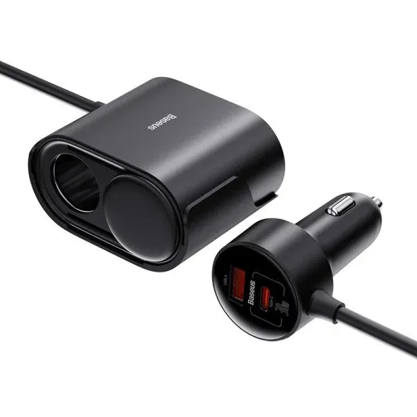 Baseus High Efficiency Pro 1-For-2 Car Cigarette Lighter 30W MustHave Steals Shop Save Big