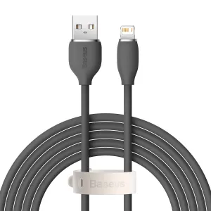 Limited Time Steal Baseus Jelly Liquid Silica Gel Fast Charging Data Cable Usb To Iphone 2.4A 2M Black