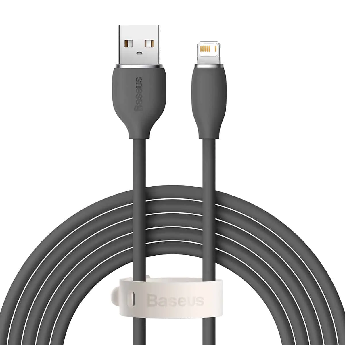 Limited Time Steal Baseus Jelly Liquid Silica Gel Fast Charging Data Cable Usb To Iphone 2.4A 2M Black