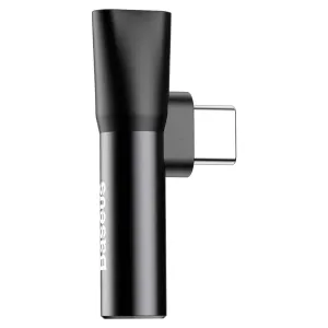 Baseus L41 Type-C (Input) For Type-C Female Connector   3.5 Mm Female Connector Adapter Black Weekend Specials Save Today Only