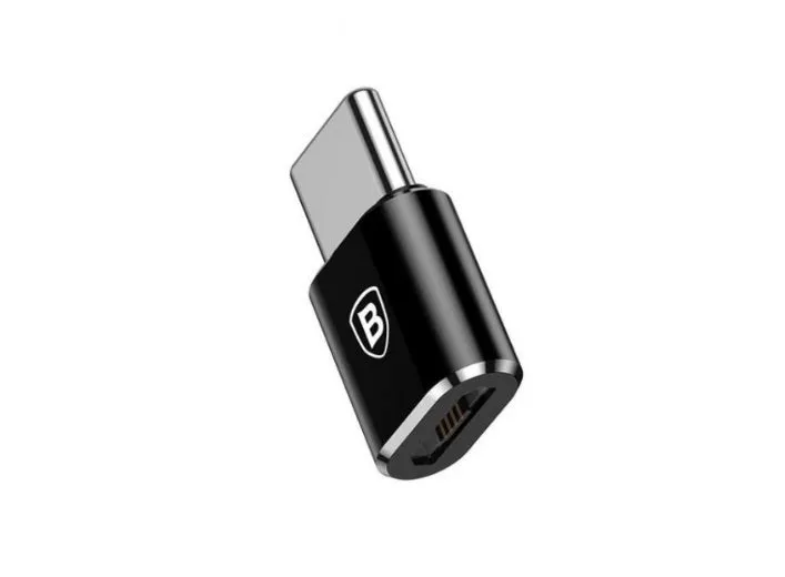 Online Exclusive Offer Instant Deal Today Baseus Micro Female To Type-C Male Adapter Converter - Black