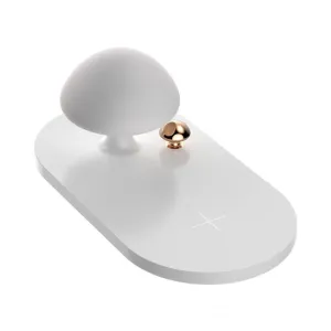 Mega Discount Today Mega Hot Offer Baseus Mushroom Lamp Desktop Wireless Charger - White
