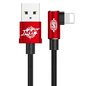 Baseus Mvp Elbow Type Cable Usb For Iphone 2A 1M Red Todays Best Deal Instant Hot Deal