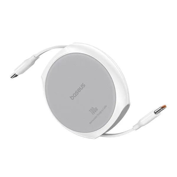 Baseus Pathfinder Series Free2Draw Fast Charging Data Cable Type-C To Type-C 100W 1M Moon White Limited Stock Offer Daily Special Offer