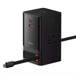 Baseus Powercombo Digital Powerstrip 3Ac 1U 1C Retractable-C 65W With 1.5M Power Cord Cn Black Best Price Online