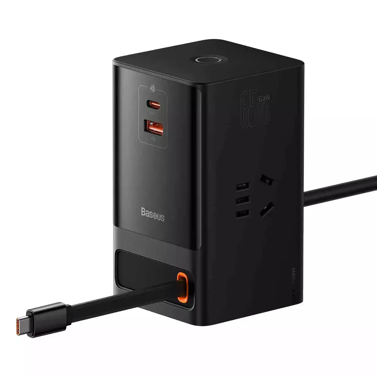 Baseus Powercombo Digital Powerstrip 3Ac 1U 1C Retractable-C 65W With 1.5M Power Cord Cn Black Best Price Online